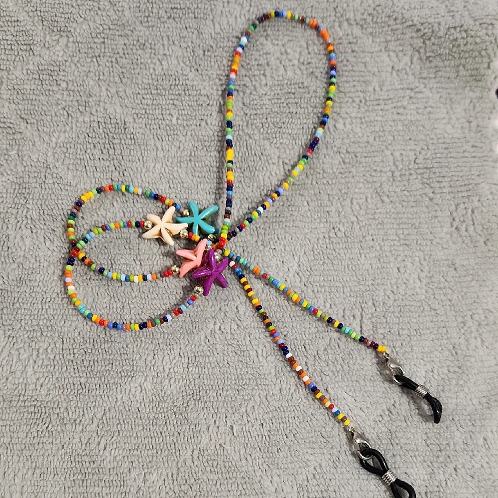 Multicolor Starfish Sead Bead Kids Glasses Chain